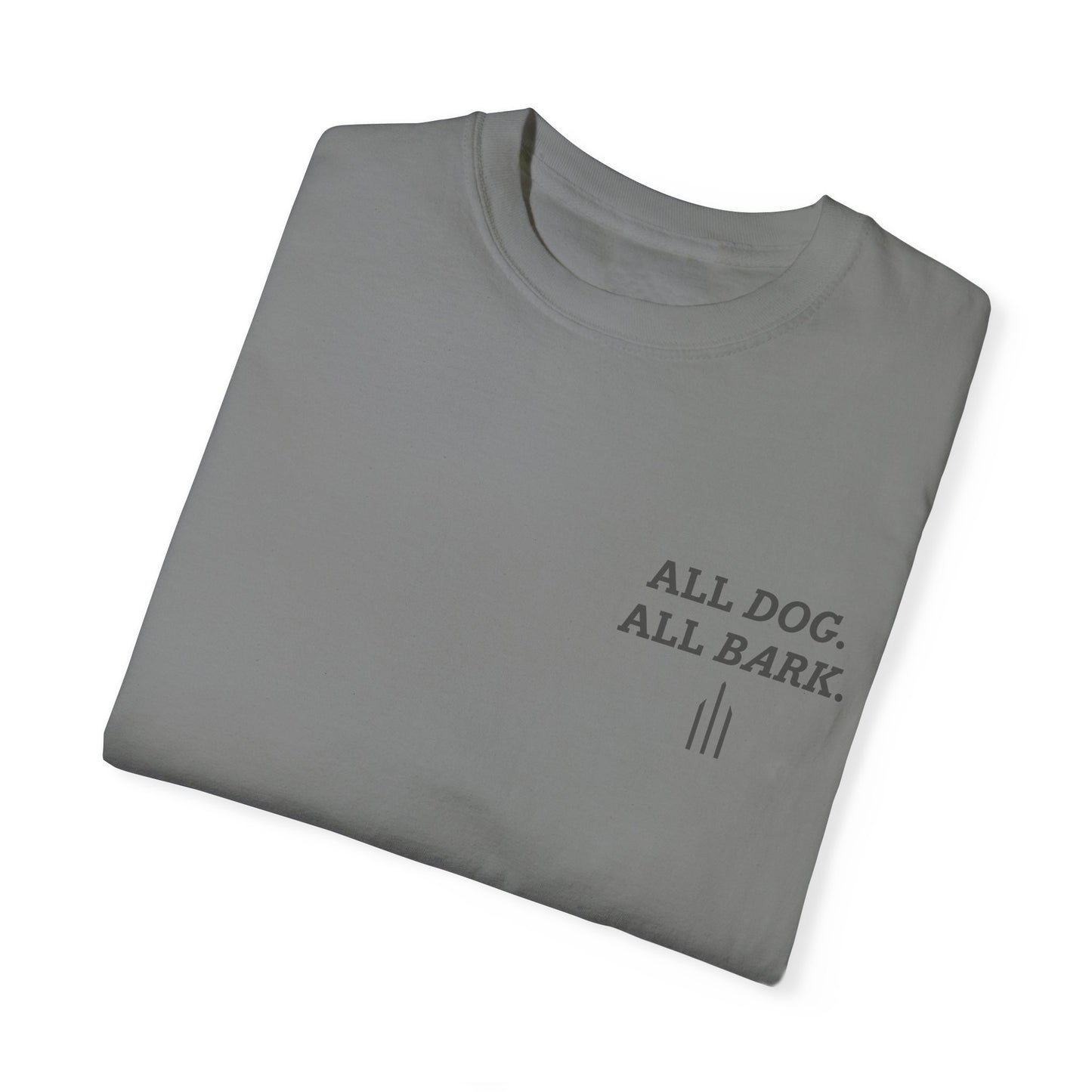 Casual Grey T-Shirt w/ Text And Dog Graphic