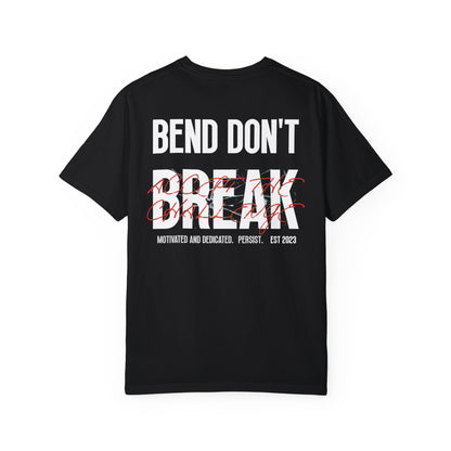 Casual Black T-Shirt w/ Text And Broken Glass Graphic