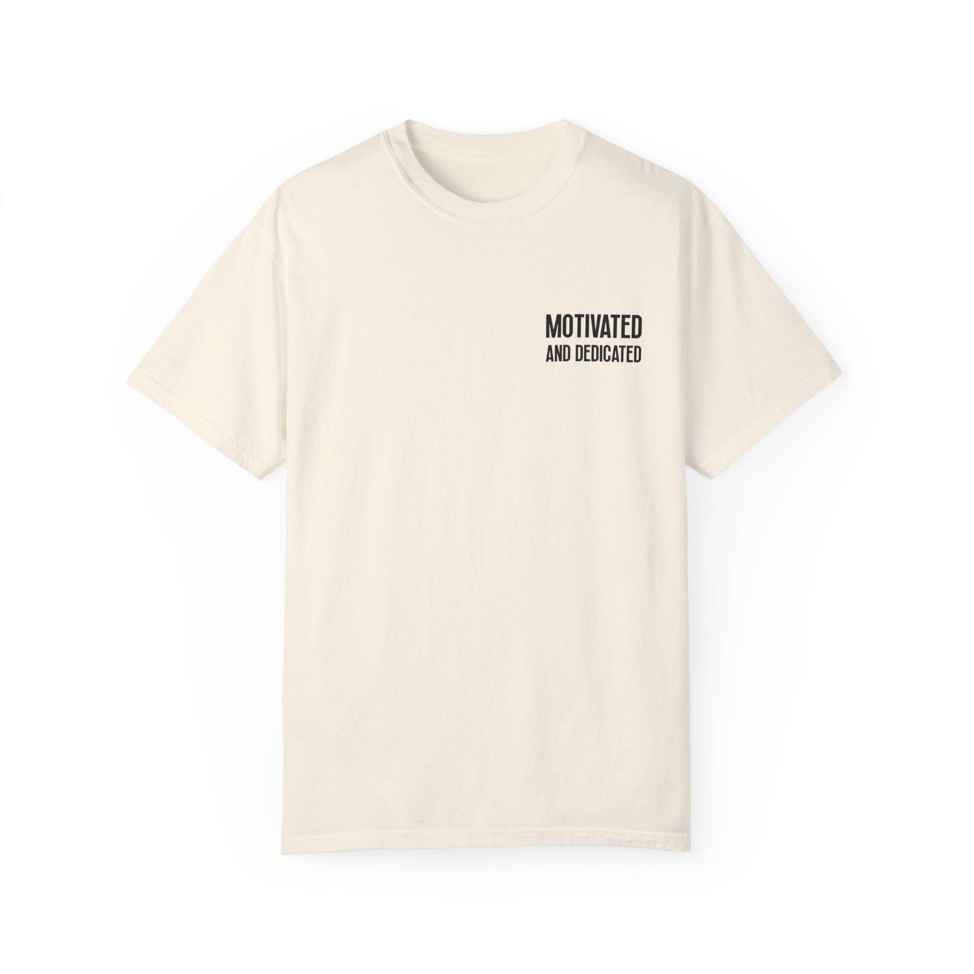 Casual Ivory T-Shirt w/ Text And Broken Glass Graphic