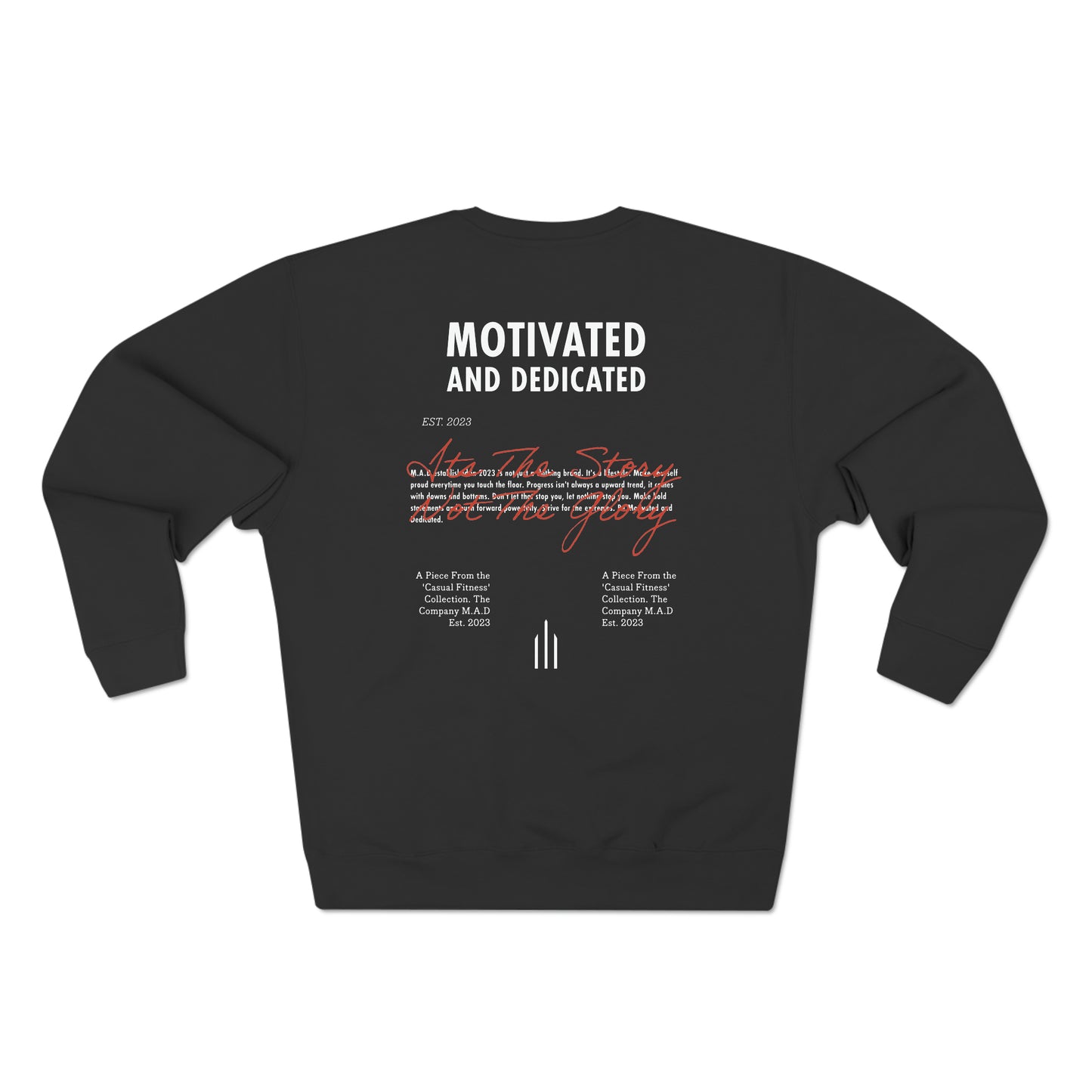 Men's Black Slogan Crewneck Sweatshirt w/ Text