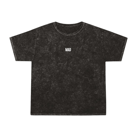 Casual Black Washed T-Shirt w/ Text