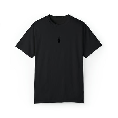 Casual Black T-Shirt w/ Logo, Text, And Tally Graphics