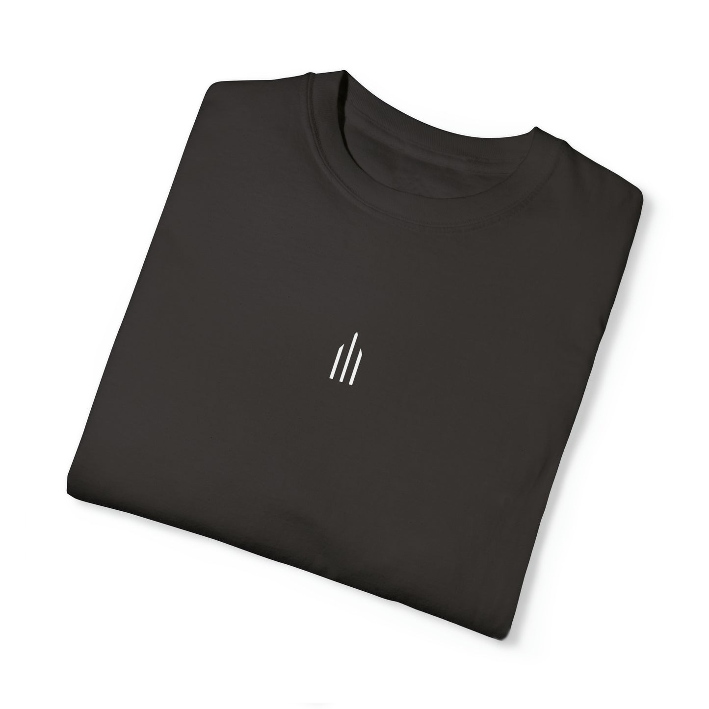 Casual Graphite T-Shirt w/ Logo, Text, And Tally Graphics