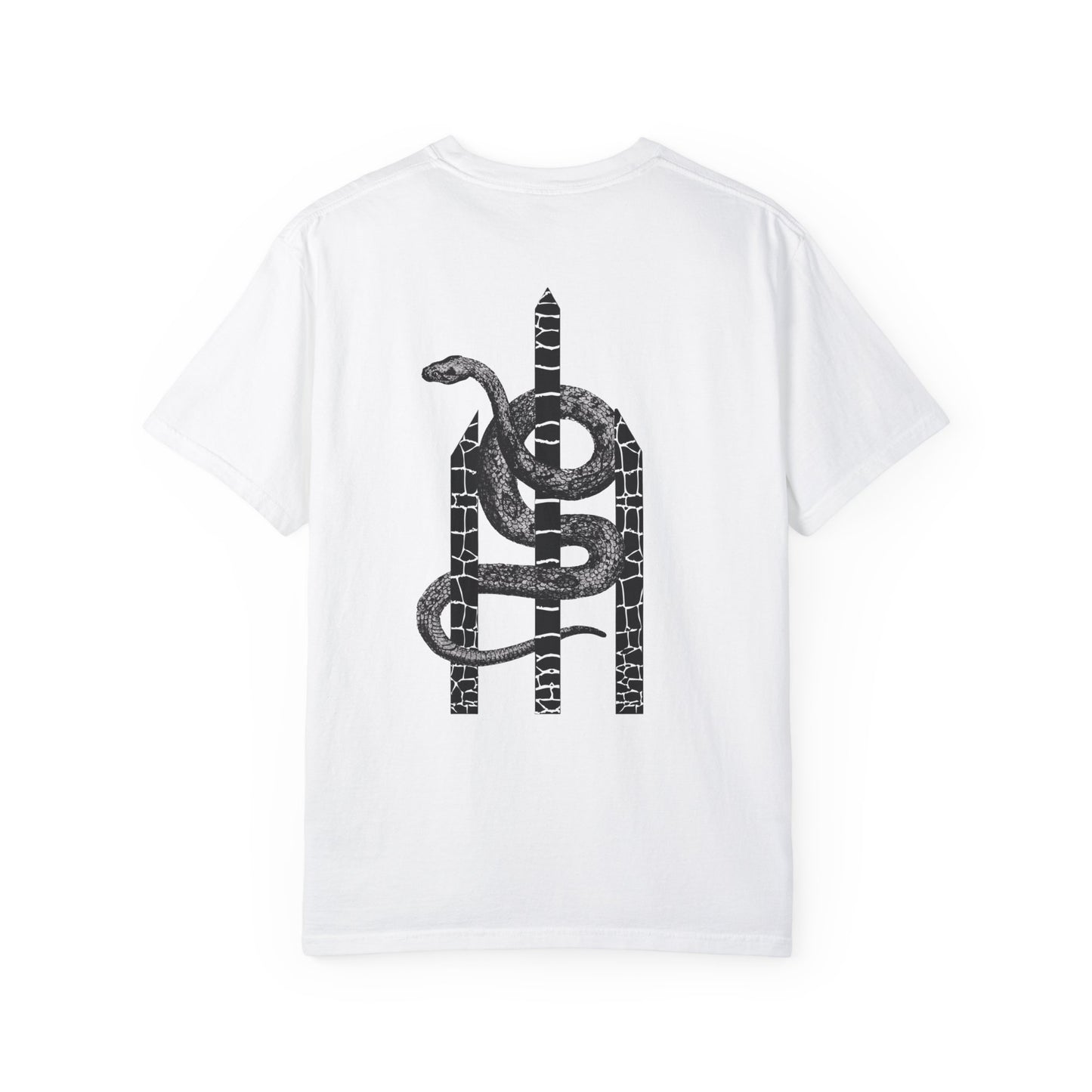 Casual White T-Shirt T-Shirt w/ Snake and Logo